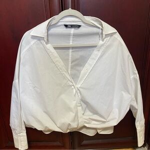 Oversized Zara long sleeve shirt